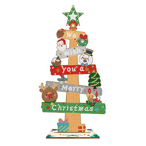 Christmas-Wooden Sign Diamond Painting Desktop