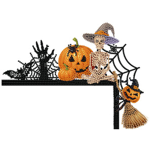 Halloween-Diamond Painting Wooden Door Frame Corner Sticker