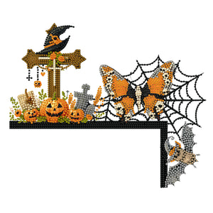 Halloween-Diamond Painting Wooden Door Frame Corner Sticker