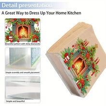 Load image into Gallery viewer, Christmas-Double Sided Drill-Acrylic Towel Storage Rack
