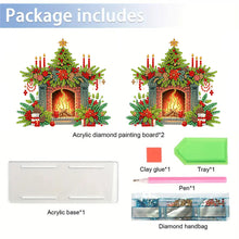 Load image into Gallery viewer, Christmas-Double Sided Drill-Acrylic Towel Storage Rack
