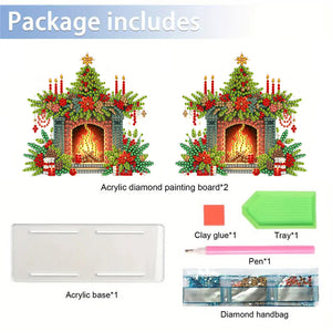 Christmas-Double Sided Drill-Acrylic Towel Storage Rack