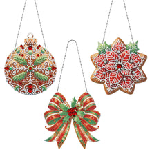 Load image into Gallery viewer, 3Pcs/Set Christmas-Single Side Drill-Christmas Tree Pendant
