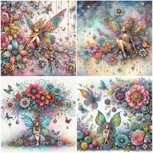 Load image into Gallery viewer, Flower Fairy-Partial Special Diamond Painting-40x40cm
