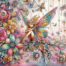 Load image into Gallery viewer, Flower Fairy-Partial Special Diamond Painting-40x40cm
