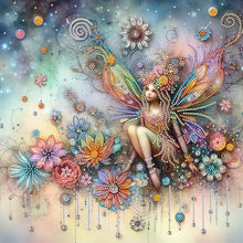 Load image into Gallery viewer, Flower Fairy-Partial Special Diamond Painting-40x40cm
