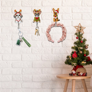 6Pcs/Set Christmas-Diamond Art Craft Wall Hooks