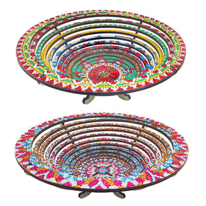 Wooden Mandala Diamond Painting Dinning Table Tray