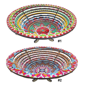 Wooden Mandala Diamond Painting Dinning Table Tray