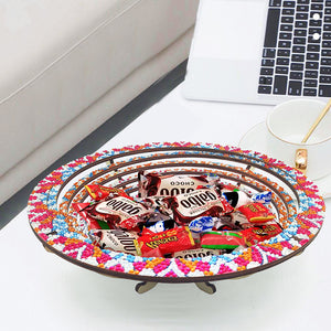 Wooden Mandala Diamond Painting Dinning Table Tray