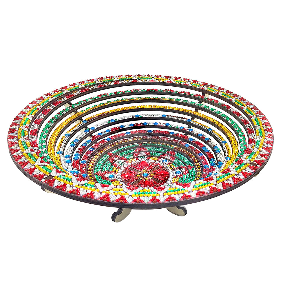 Wooden Mandala Diamond Painting Dinning Table Tray