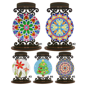 Mandala-Diamond Candle Holder-Diamond Desktop Ornament