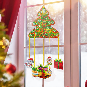 Christmas-SunCatcher Window Hanging Diamond Wind Chimes