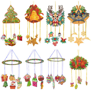 Christmas-SunCatcher Window Hanging Diamond Wind Chimes