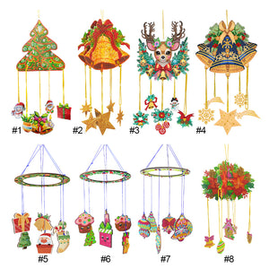 Christmas-SunCatcher Window Hanging Diamond Wind Chimes