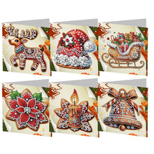 Load image into Gallery viewer, 6Pcs/Set Christmas-Diamond Greeting Cards
