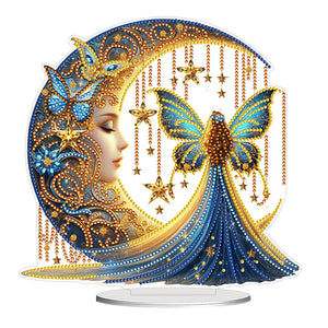 Flower Fairy-Single Side Drill-Acrylic Diamond Desktop Ornament