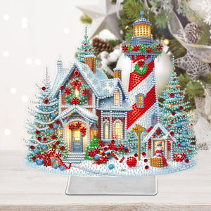 Christmas-Single Side Drill-Acrylic Diamond Desktop Ornament