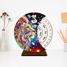 Load image into Gallery viewer, Flower-DIY Diamond Unique Wooden Rotating Calendar Ornament
