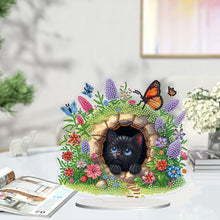 Load image into Gallery viewer, Flower Cat-Single Side Drill-Acrylic Diamond Desktop Ornament
