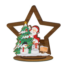 Load image into Gallery viewer, Christmas-Double-Sided Drill-Wooden Diamond Desktop Ornament
