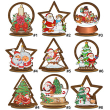 Load image into Gallery viewer, Christmas-Double-Sided Drill-Wooden Diamond Desktop Ornament
