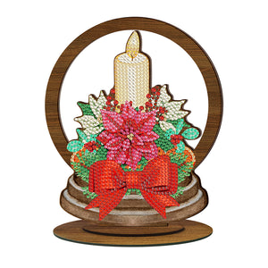 Christmas-Double-Sided Drill-Wooden Diamond Desktop Ornament