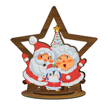 Load image into Gallery viewer, Christmas-Double-Sided Drill-Wooden Diamond Desktop Ornament
