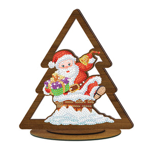 Christmas-Double-Sided Drill-Wooden Diamond Desktop Ornament