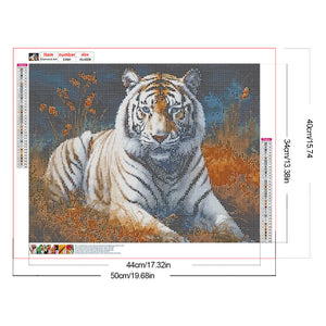Tiger-Full Round Diamond Painting-50x40cm-1511174