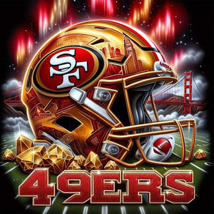 San Francisco 49Ers Helmet-Full Round Diamond Painting-40x40cm
