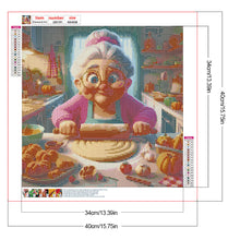 Load image into Gallery viewer, Baking Grandma-Full Round Diamond Painting-40x40cm-1517127
