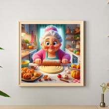 Load image into Gallery viewer, Baking Grandma-Full Round Diamond Painting-40x40cm-1517127
