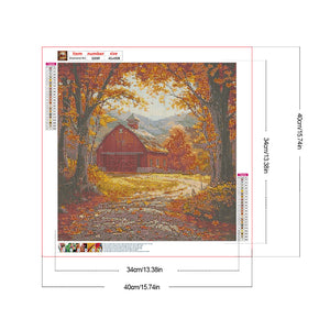 Autumn Scene-Full Round Diamond Painting-40x40cm-1521198