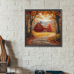 Autumn Scene-Full Round Diamond Painting-40x40cm-1521198