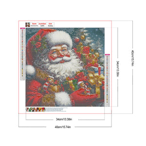 Santa Claus-Full Round Diamond Painting-40x40cm-1523303