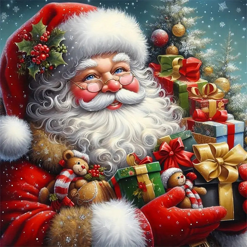 Santa Claus-Full Round Diamond Painting-40x40cm-1523303