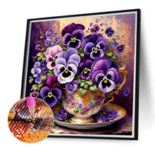 Load image into Gallery viewer, Violet Flowers-Full Round Diamond Painting-40x40cm-1523311
