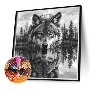 Wolf-Full Round Diamond Painting-40x40cm-1523314