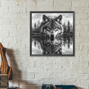 Wolf-Full Round Diamond Painting-40x40cm-1523314