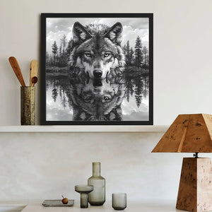 Wolf-Full Round Diamond Painting-40x40cm-1523314