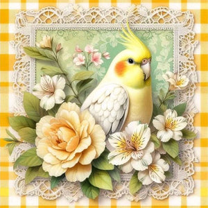 Cockatiel-Full Round Diamond Painting-30x30cm
