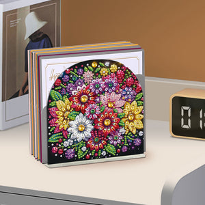 Flowers-Diamond Painting Napkin Rack