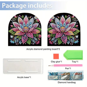 Flowers-Diamond Painting Napkin Rack