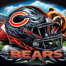 Load image into Gallery viewer, Chicago Bear-Full Round Diamond Painting-40x40cm
