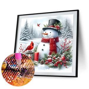 Winter Snowman-Full Round Diamond Painting-30x30cm-1531979