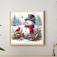 Load image into Gallery viewer, Winter Snowman-Full Round Diamond Painting-30x30cm-1531979
