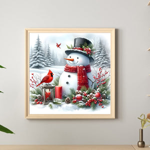 Winter Snowman-Full Round Diamond Painting-30x30cm-1531979