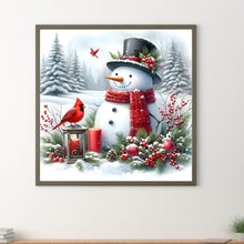 Load image into Gallery viewer, Winter Snowman-Full Round Diamond Painting-30x30cm-1531979
