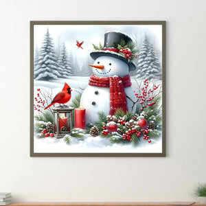 Winter Snowman-Full Round Diamond Painting-30x30cm-1531979